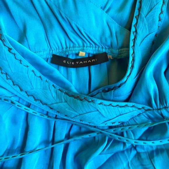 Elie Tahari Silk Goddess Wrap Tank - Picture 3 of 6